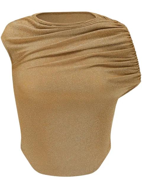 draped sleeveless top by OUDE WAAG