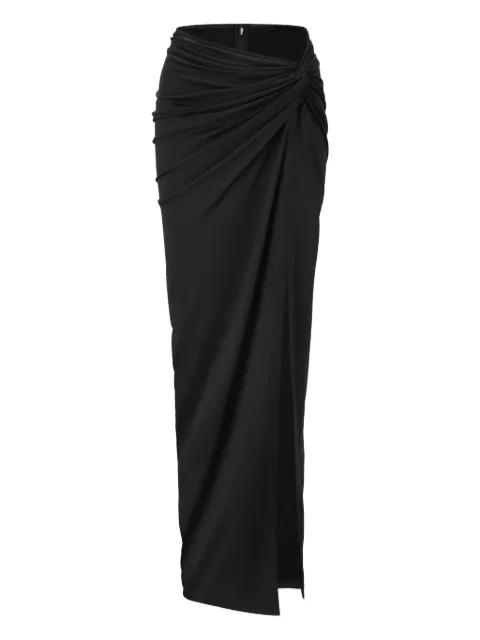 knot-front split maxi skirt by OUDE WAAG