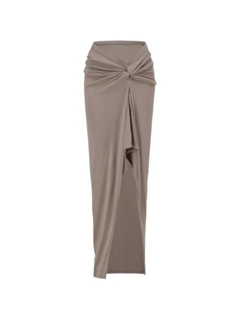 twist-detail draped skirt by OUDE WAAG