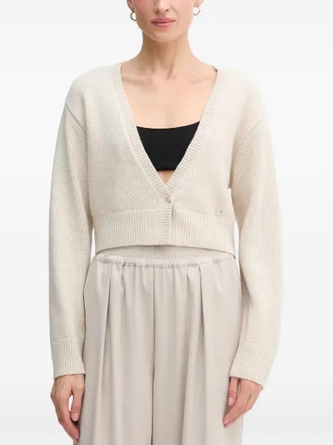 V-neck button cardigan by OUI