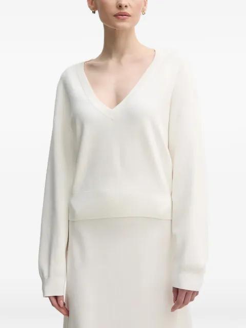 V-neck long-sleeve sweater by OUI
