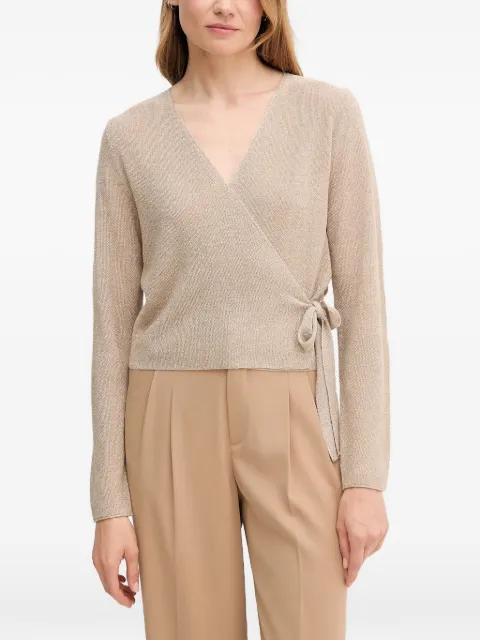 V-neck tie knitwear by OUI