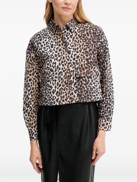 animal-print shirt by OUI
