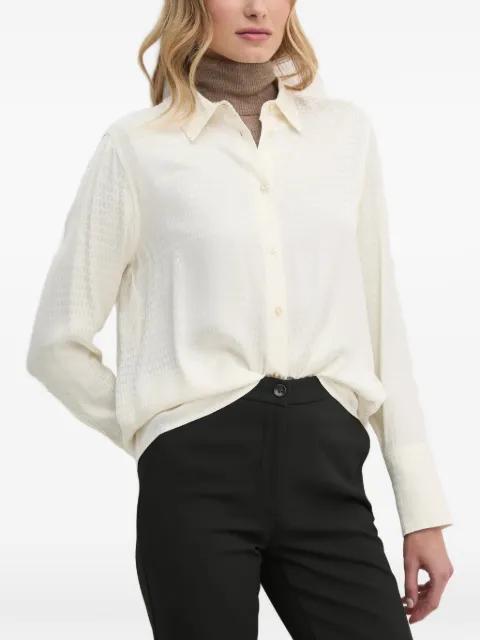 buttoned patterned shirt by OUI