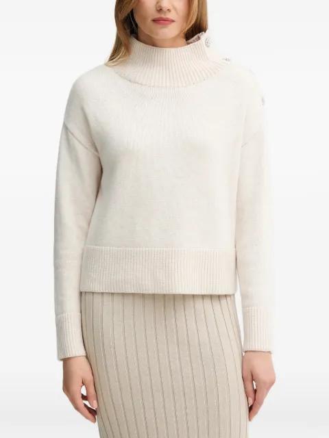 embellished high-neck jumper by OUI