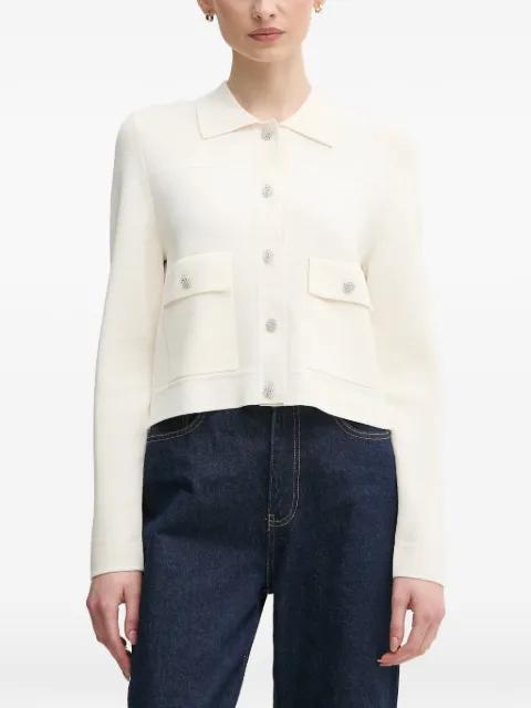 embellished pocket cardigan by OUI