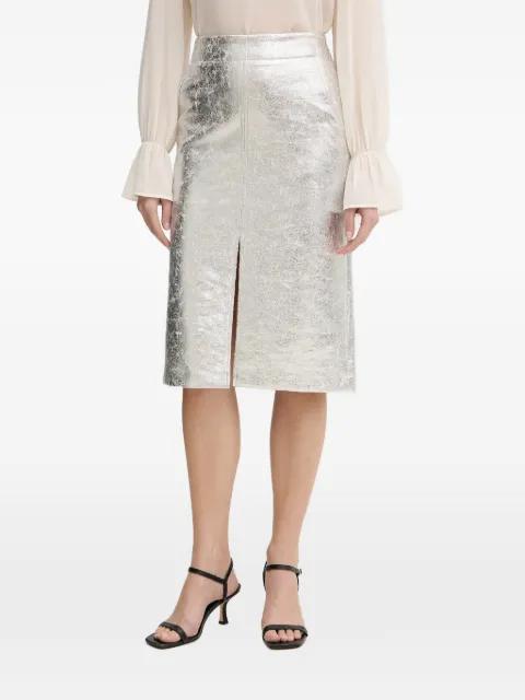 front-slit midi skirt by OUI