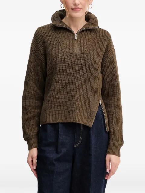 half-zip sweater by OUI