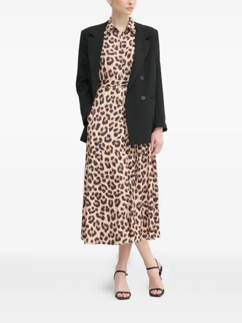 leopard print tie dress by OUI