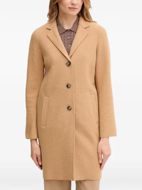 notched-collar button coat by OUI