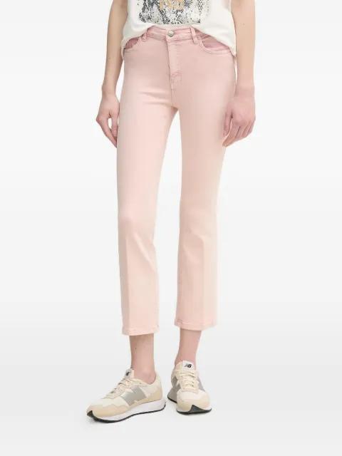 pink cropped jeans by OUI