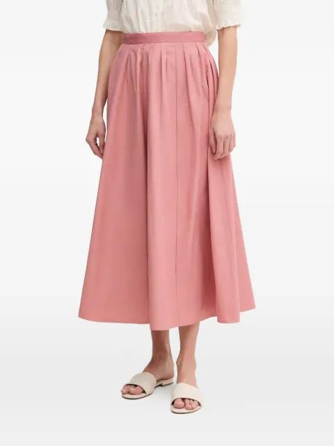 pleated A-line midi skirt by OUI
