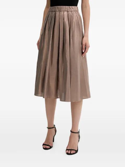 pleated midi skirt by OUI