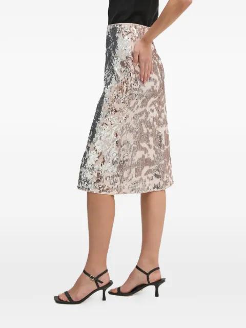 sequin-embellished midi skirt by OUI