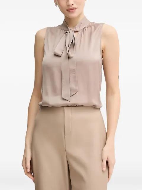 tie neck top by OUI