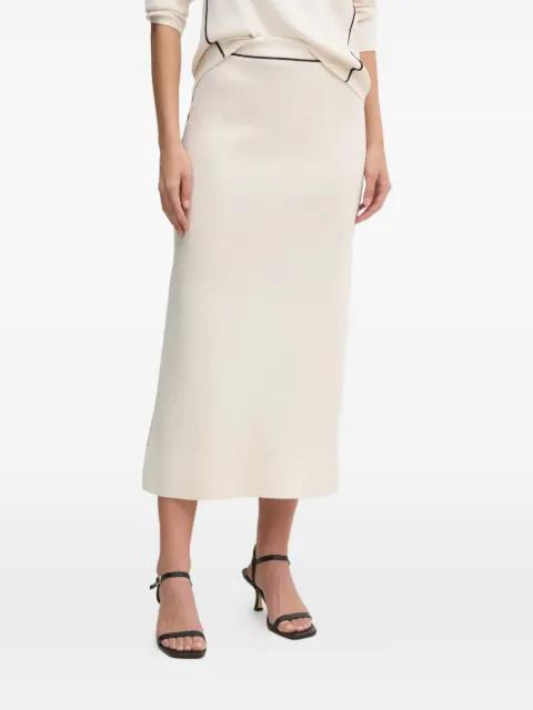 trim-detail mid skirt by OUI