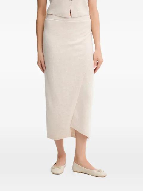 wrap midi skirt by OUI