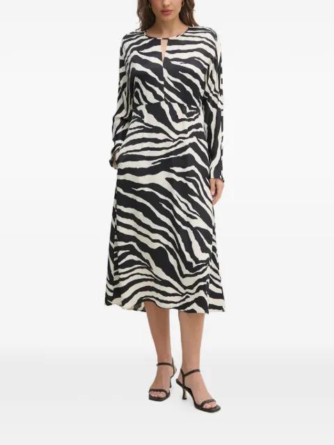 zebra print cut-out dress by OUI