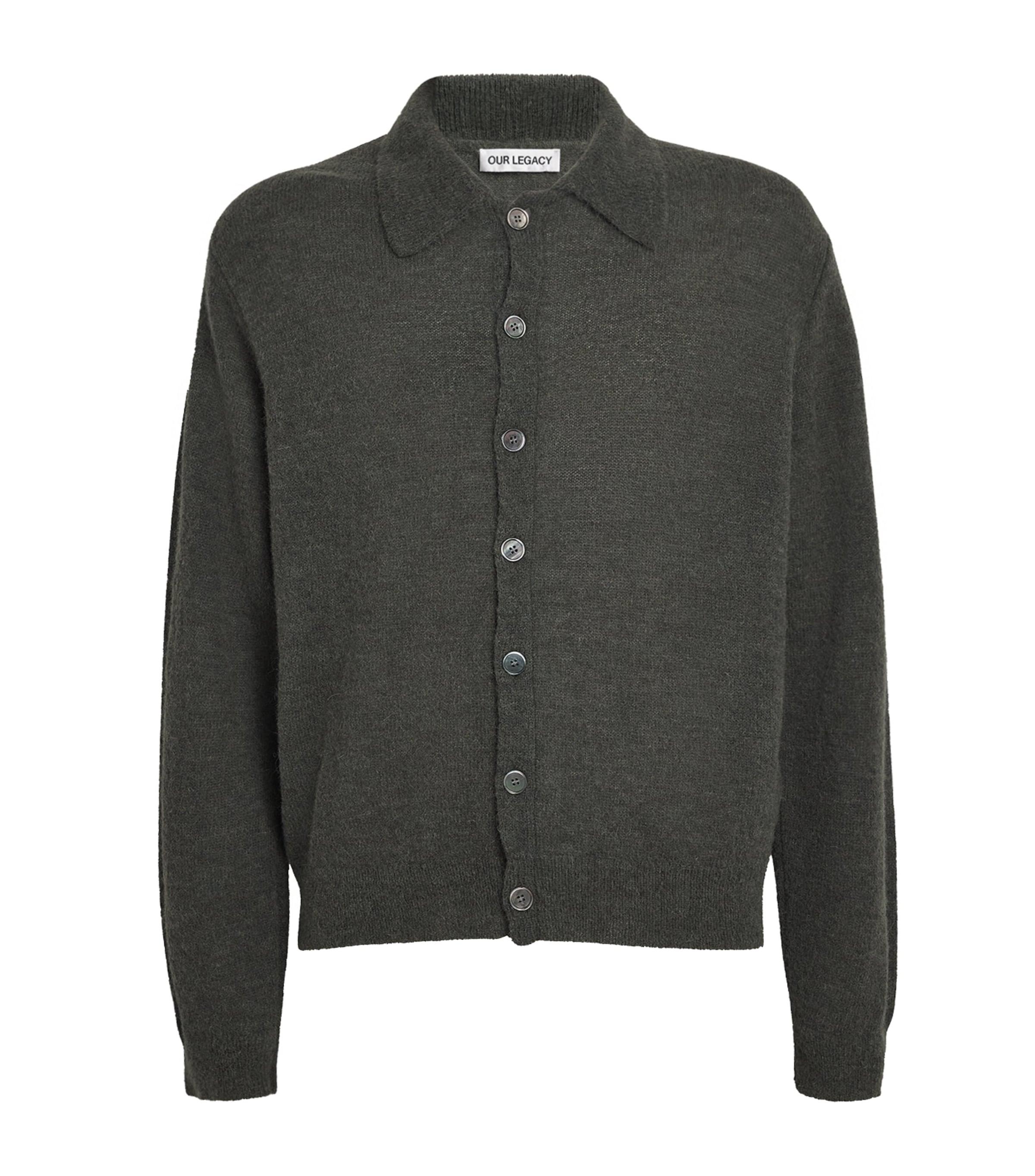 Alpaca-Blend Evening Polo Cardigan by OUR LEGACY