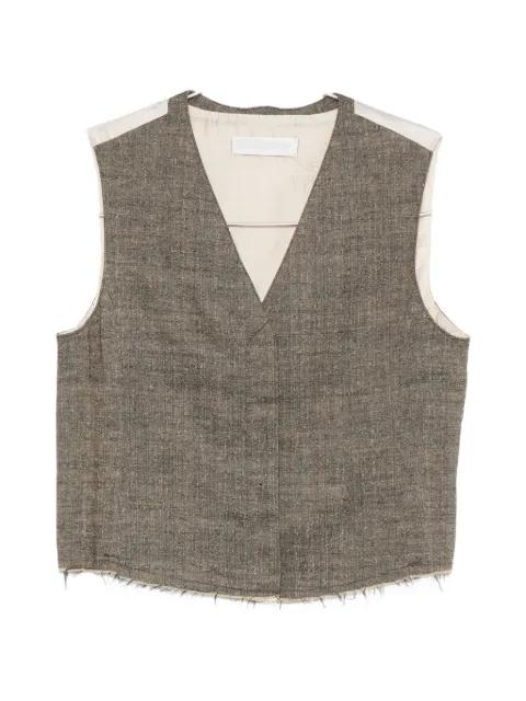 Base frayed-edge waistcoat by OUR LEGACY