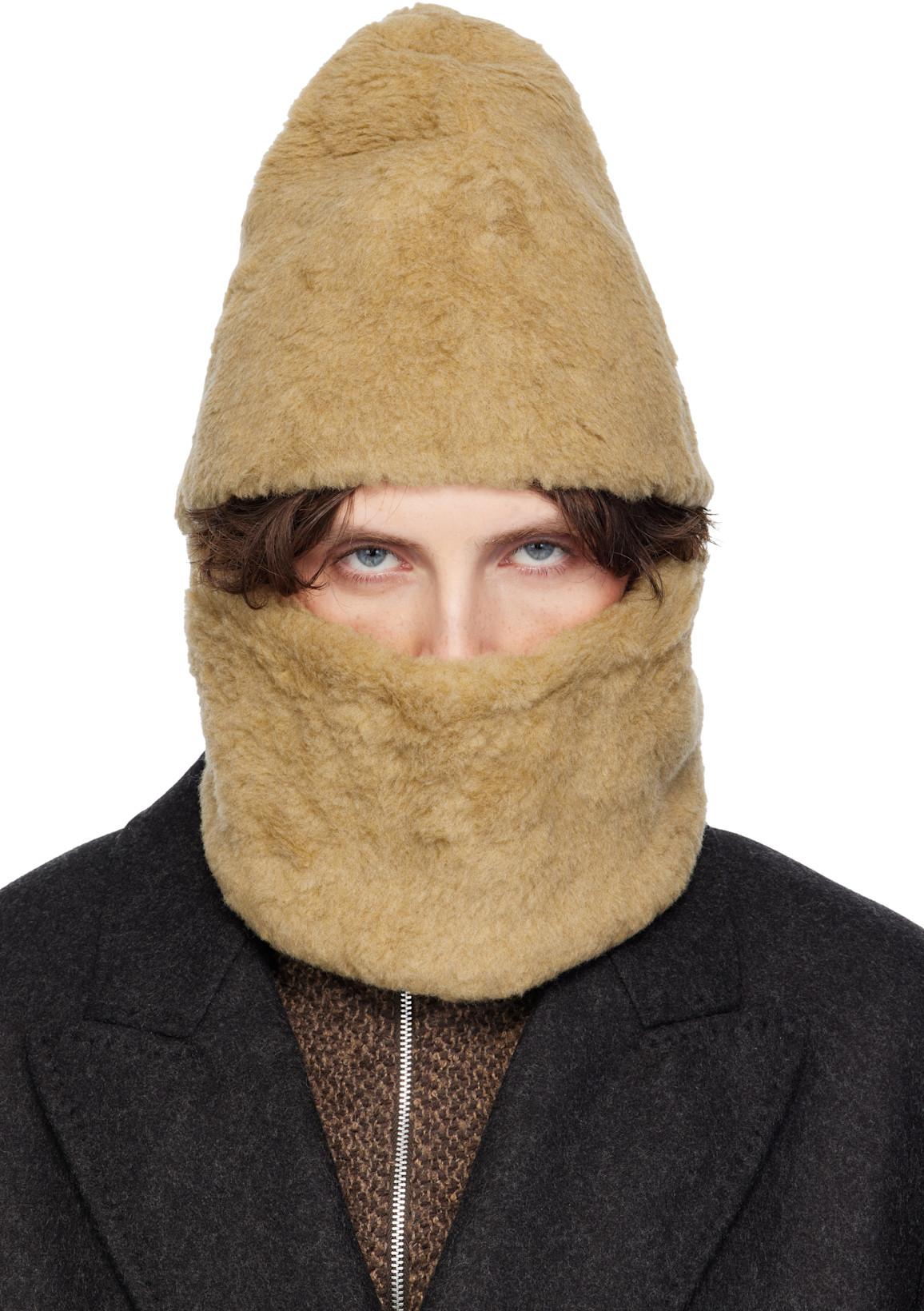 Beige Faux-Shearling Snood by OUR LEGACY