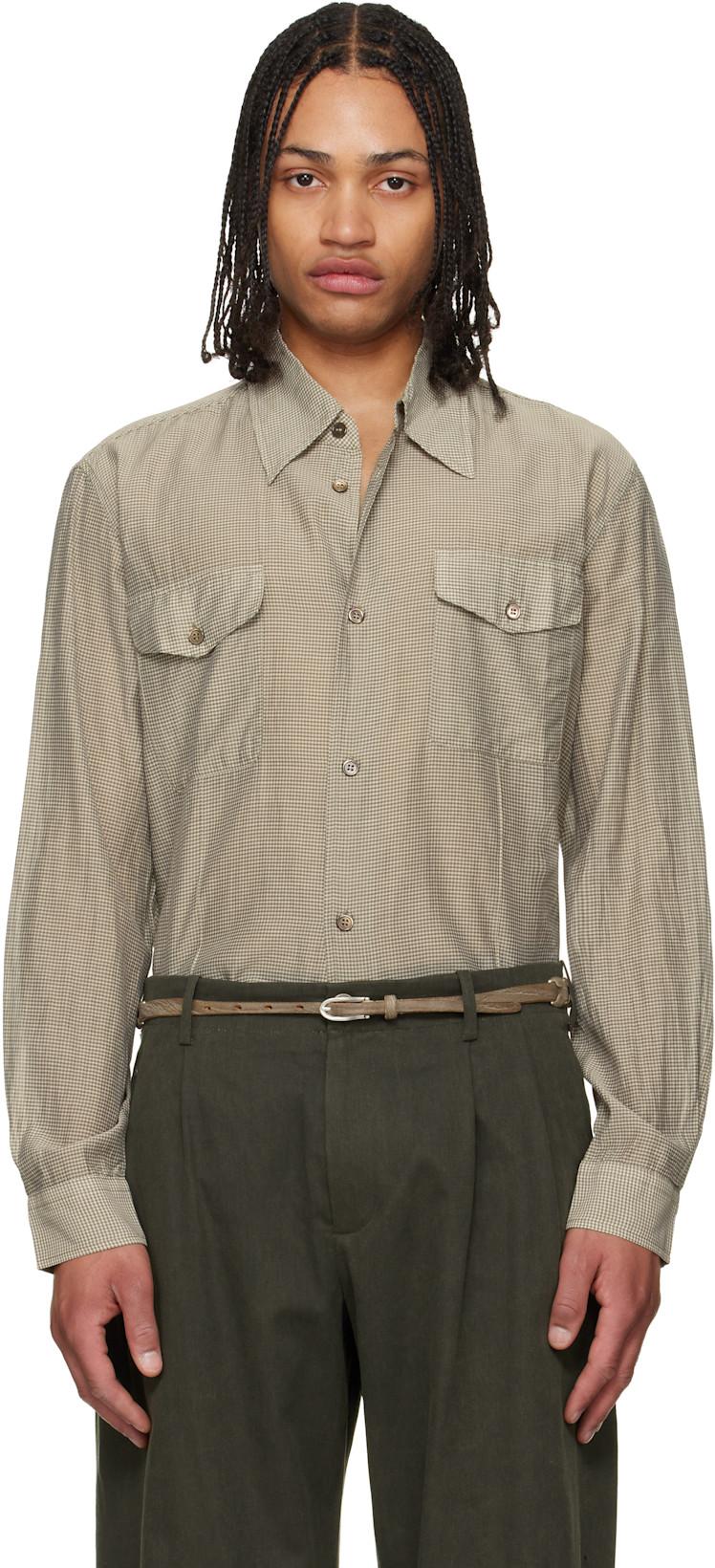 Beige Plough Shirt by OUR LEGACY