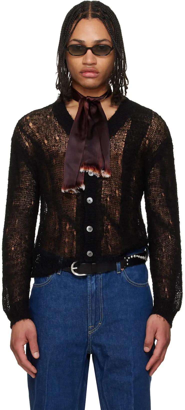 Black Academy Cardigan by OUR LEGACY