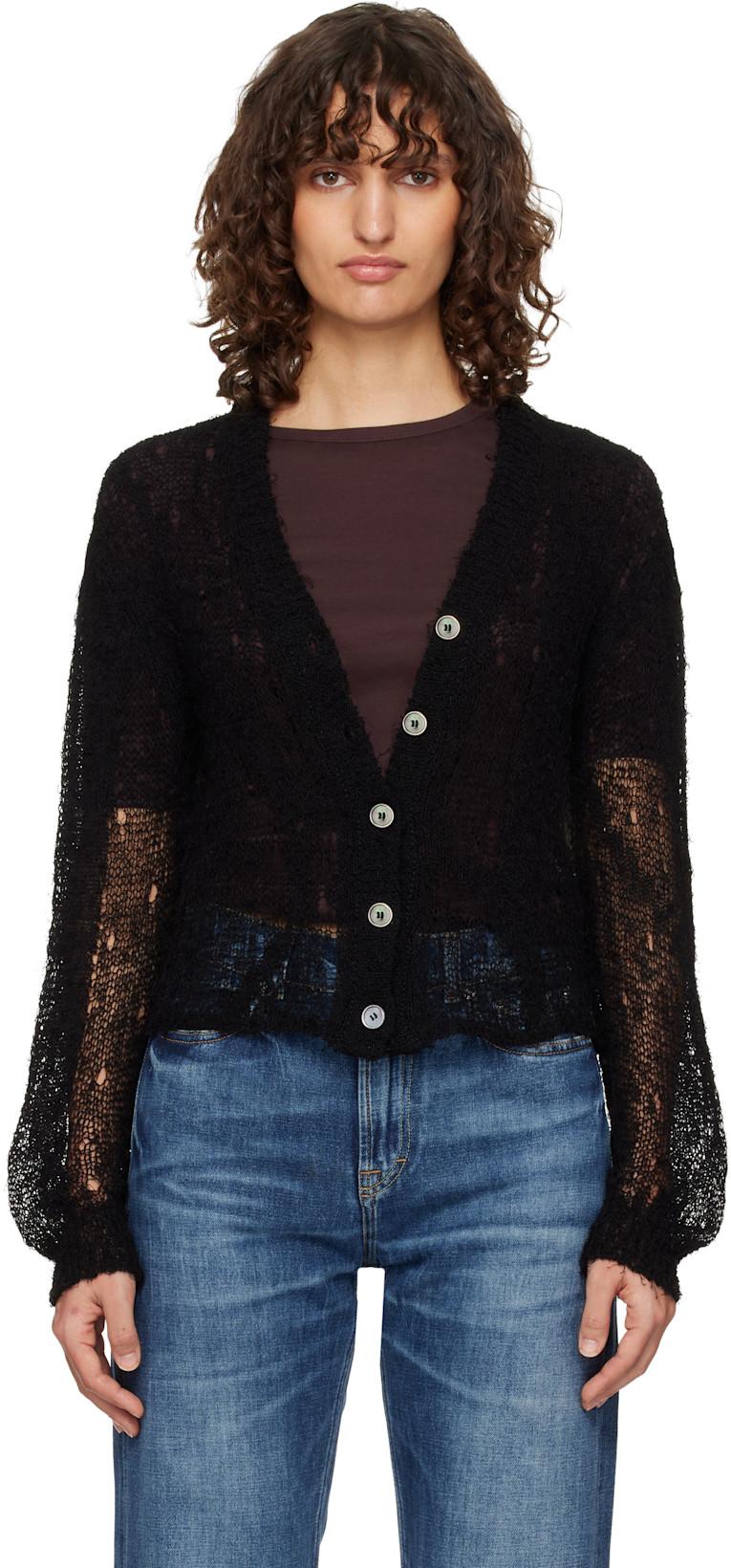 Black Academy Cardigan by OUR LEGACY