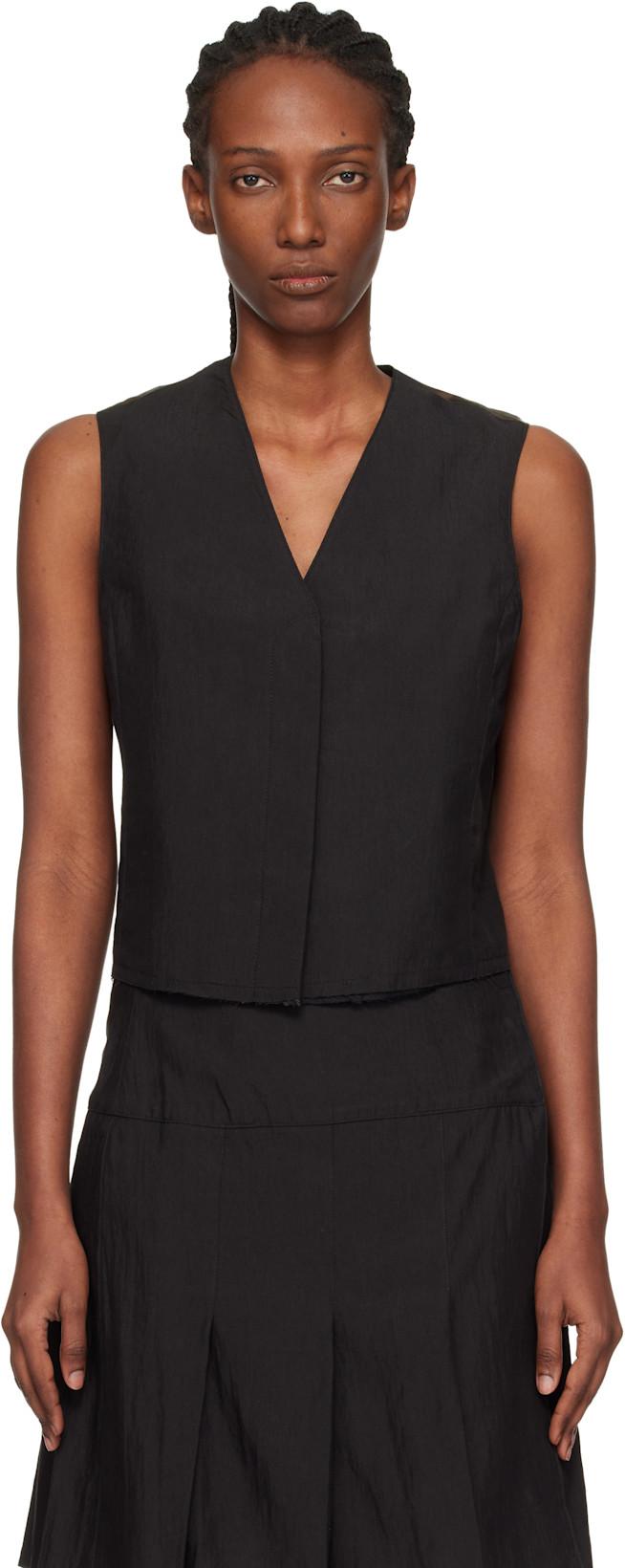 Black Base Vest by OUR LEGACY