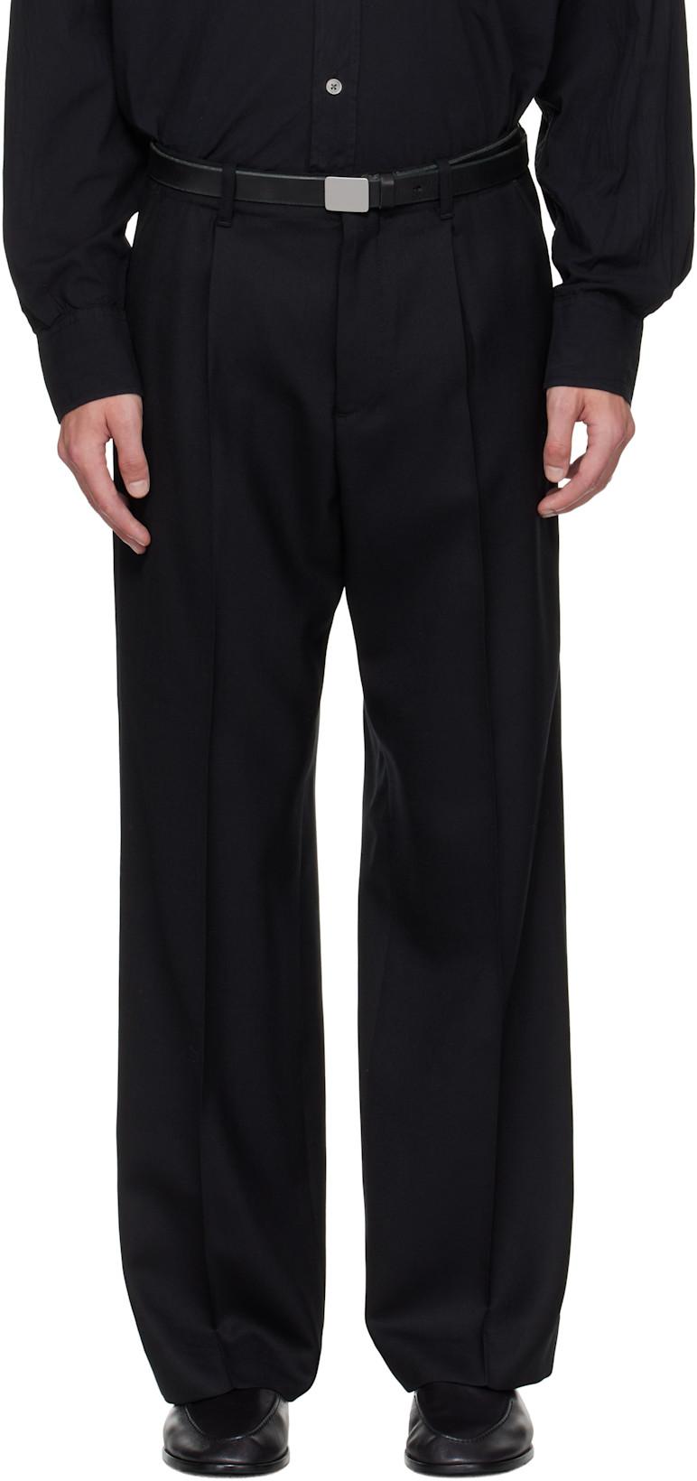 Black Borrowed Chino Trousers by OUR LEGACY