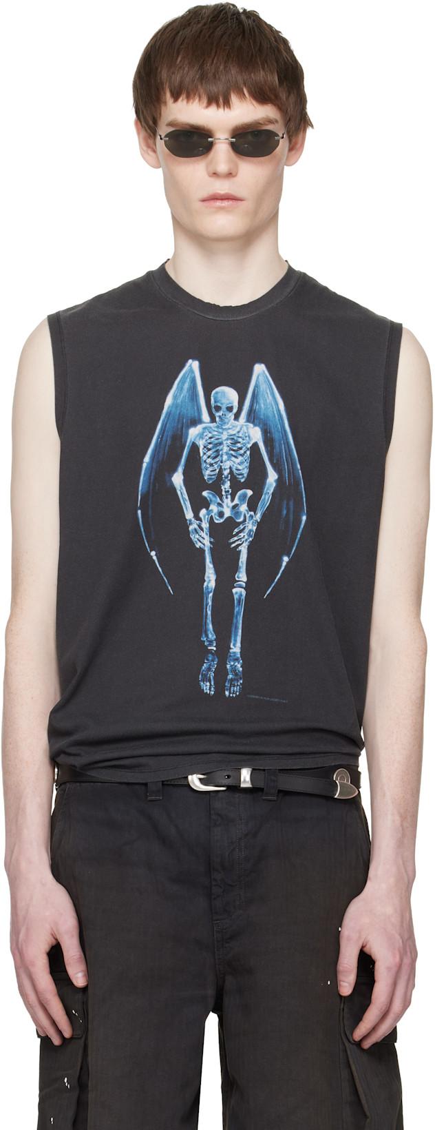 Black Breathe Tank Top by OUR LEGACY