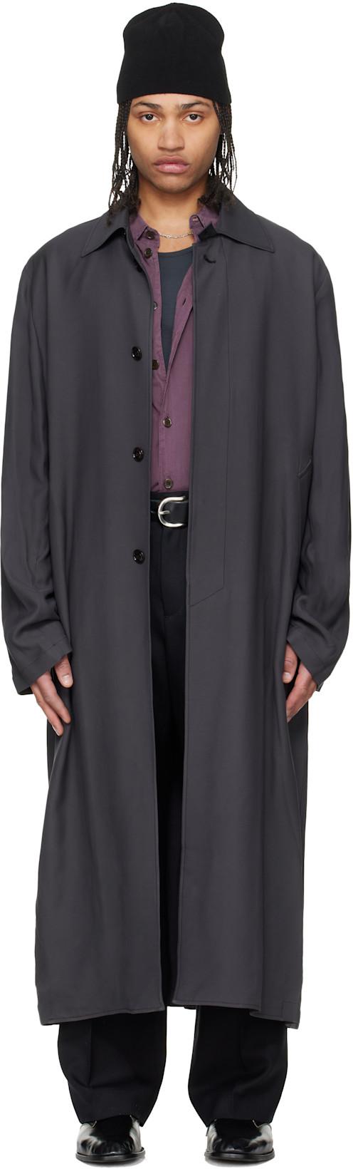 Black Cloak Coat by OUR LEGACY
