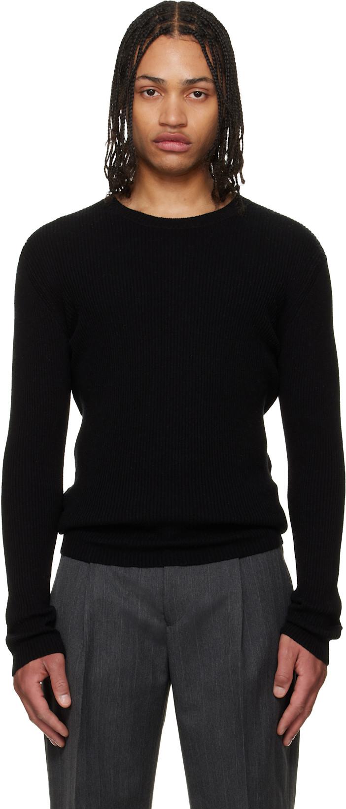 Black Compact Roundneck Sweater by OUR LEGACY