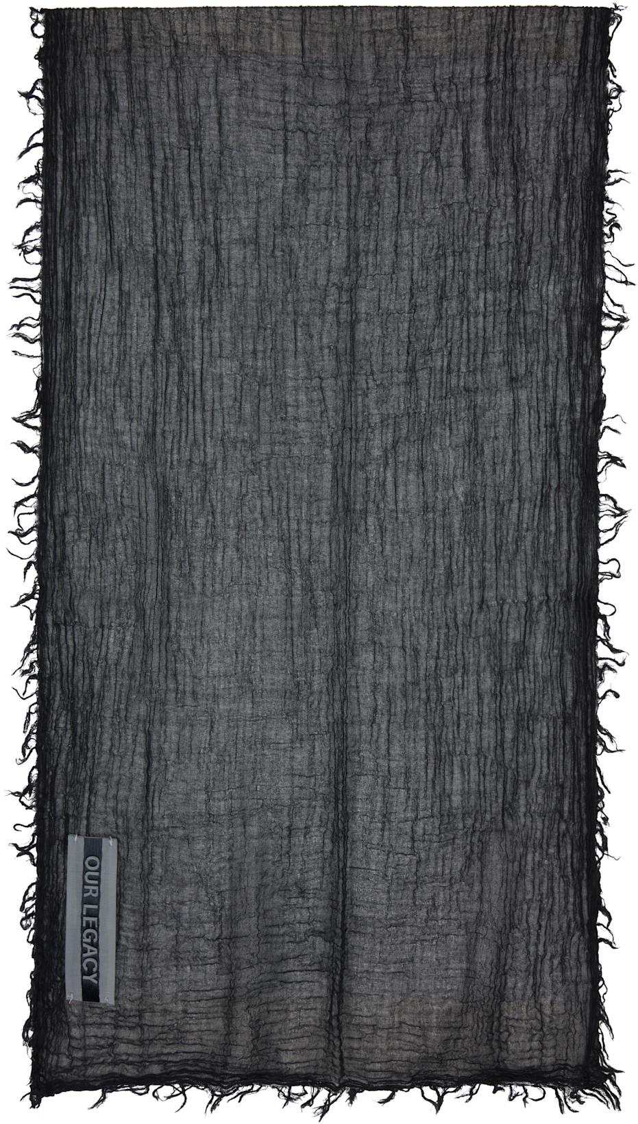 Black Cottage Scarf by OUR LEGACY