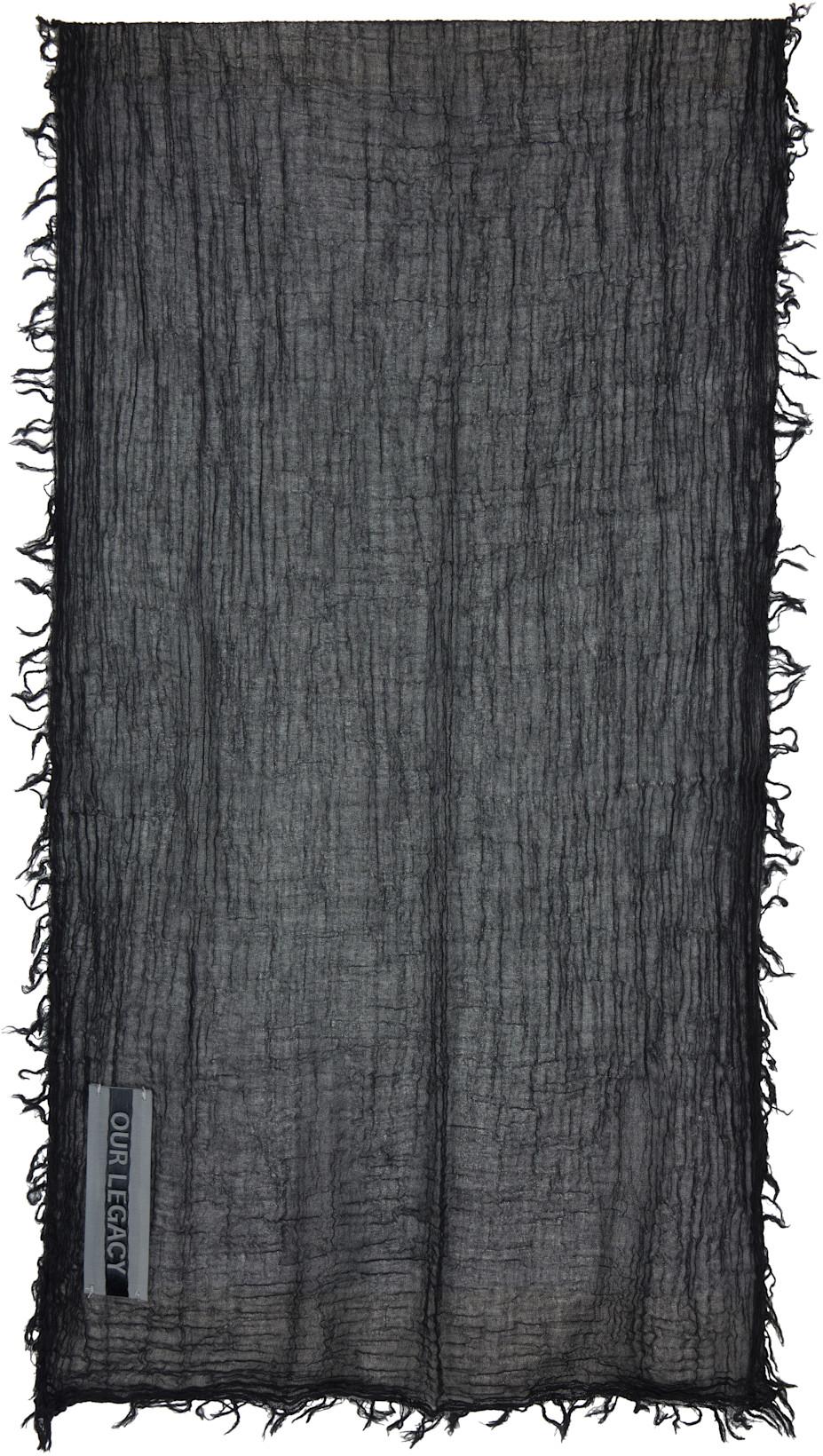 Black Cottage Scarf by OUR LEGACY