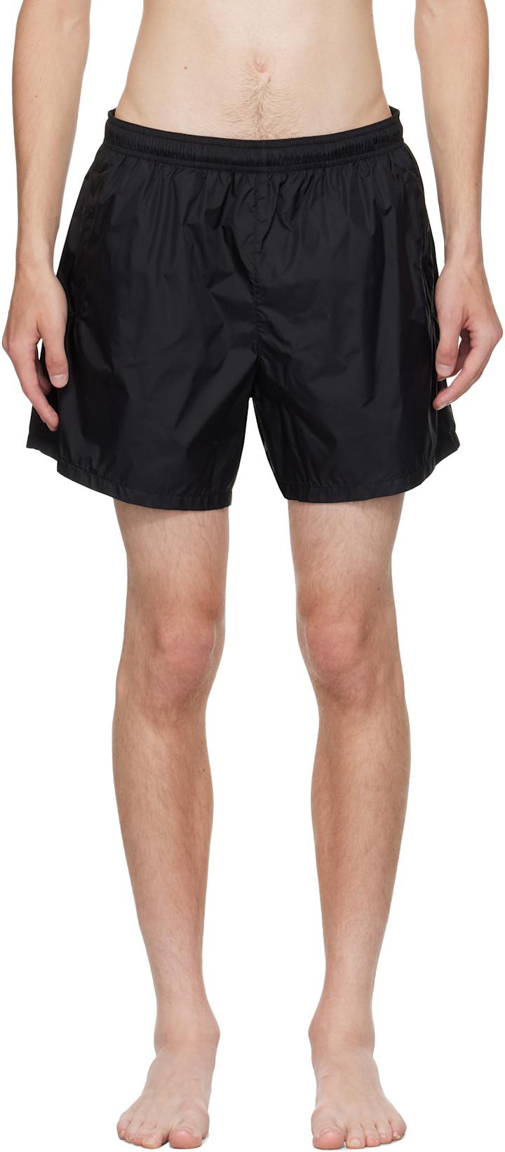 Black Drape Tech Swim Shorts by OUR LEGACY