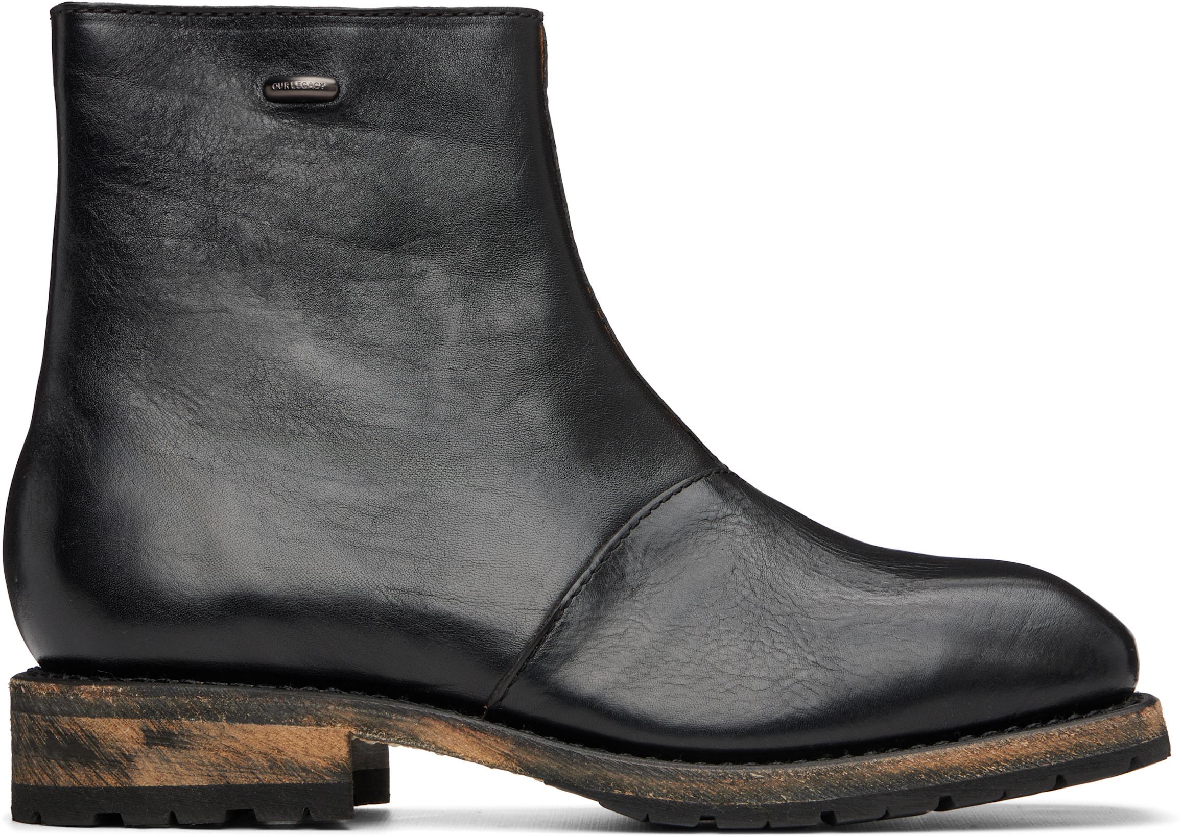 Black Engine Boots by OUR LEGACY
