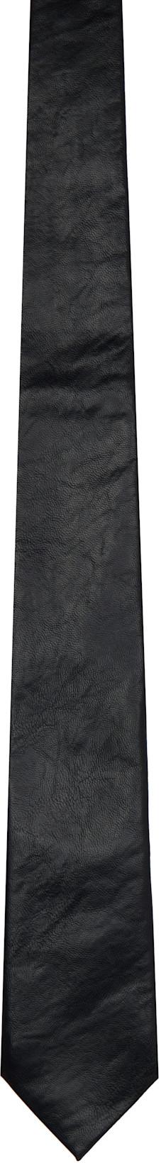 Black Faux-Leather Tie by OUR LEGACY