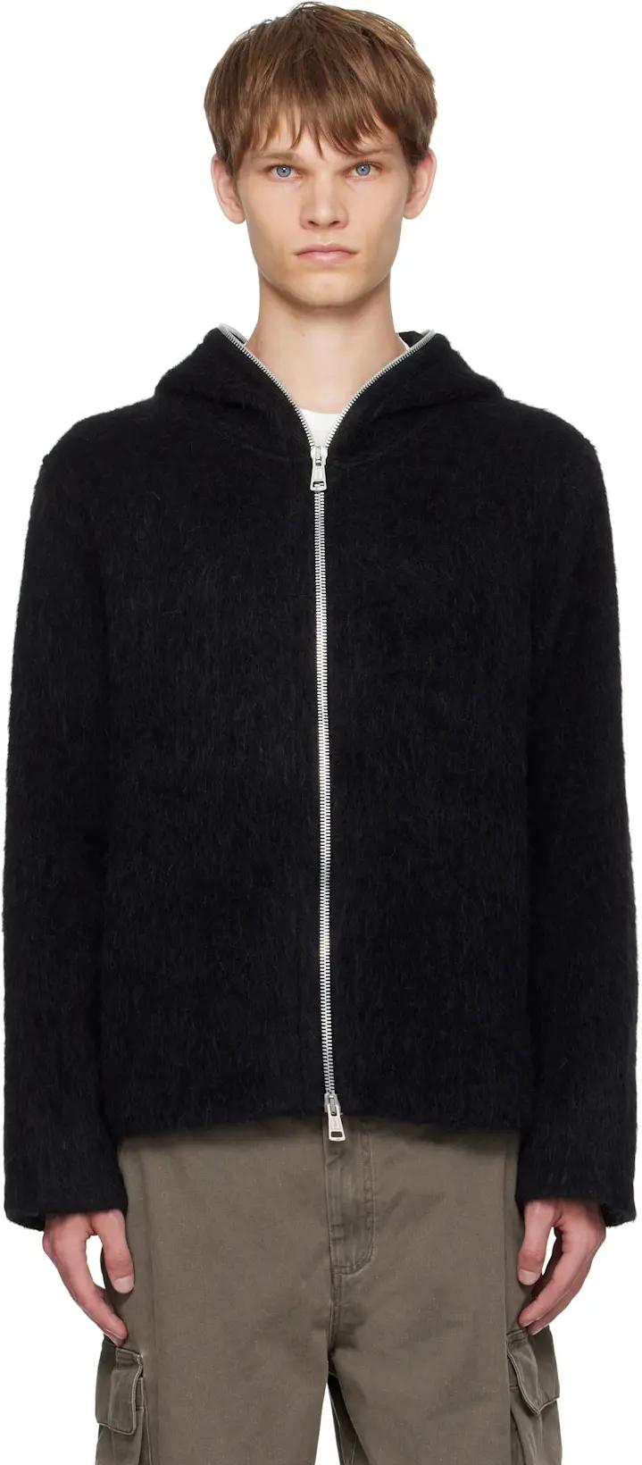 Black Full Zip Hoodie by OUR LEGACY
