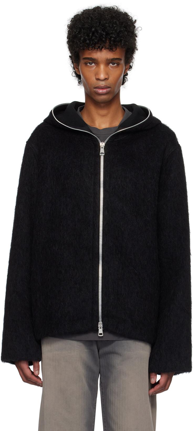 Black Full Zip Hoodie by OUR LEGACY