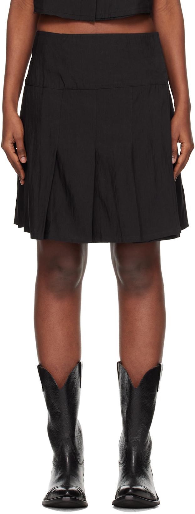 Black Girdle Miniskirt by OUR LEGACY
