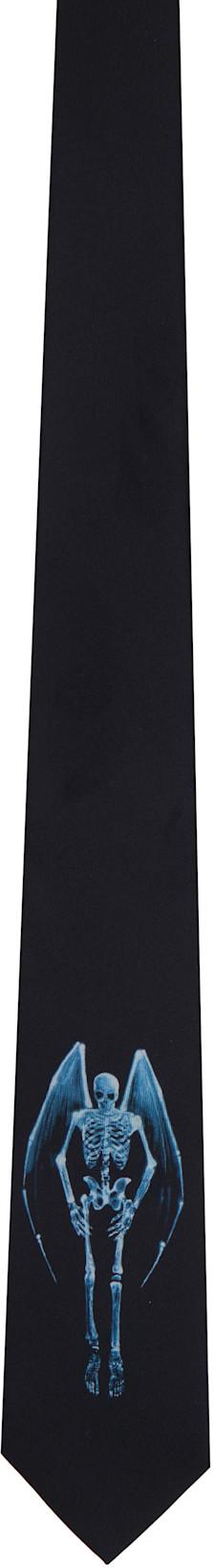 Black Graphic Tie by OUR LEGACY