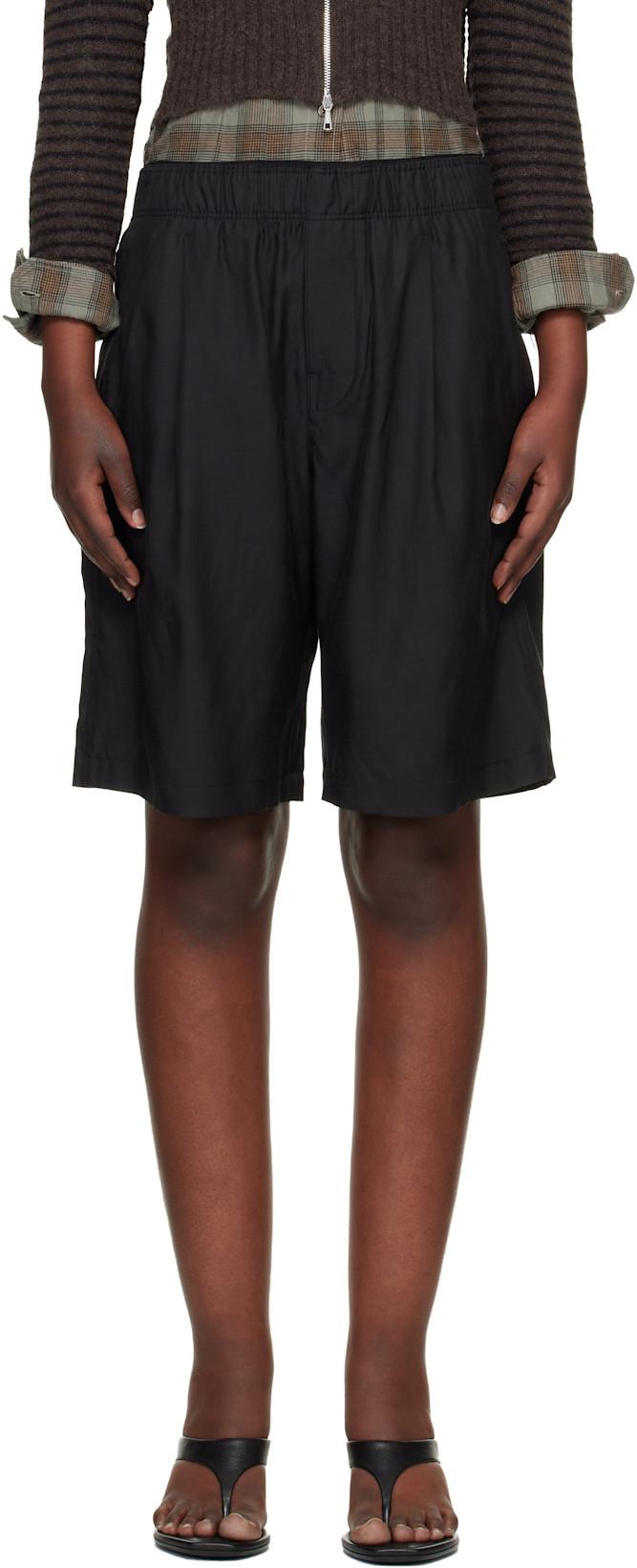 Black Leisure Shorts by OUR LEGACY