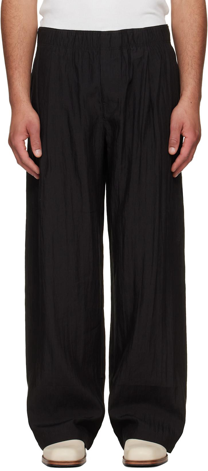 Black Leisure Trousers by OUR LEGACY