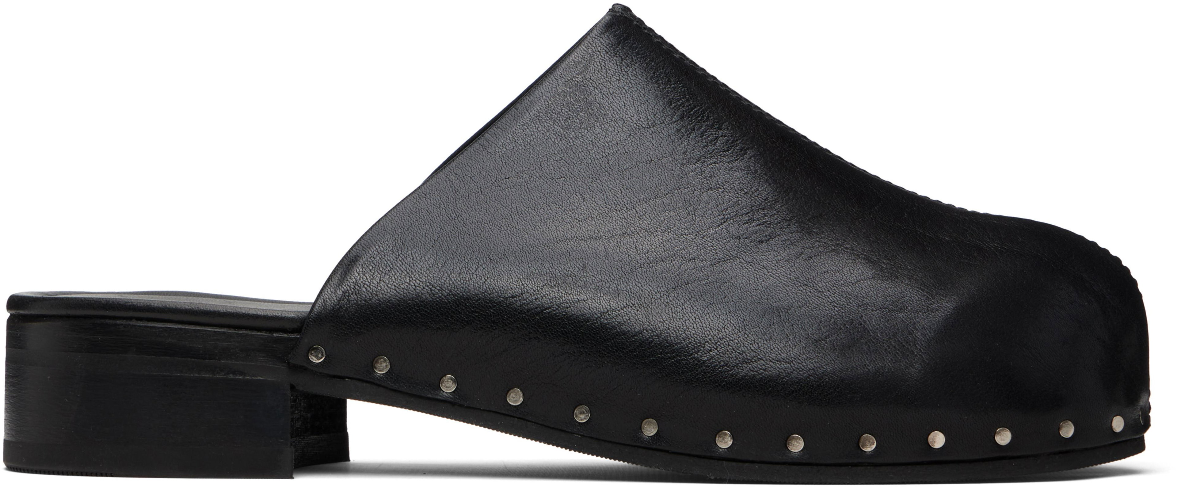 Black Naoto Clog Loafers by OUR LEGACY