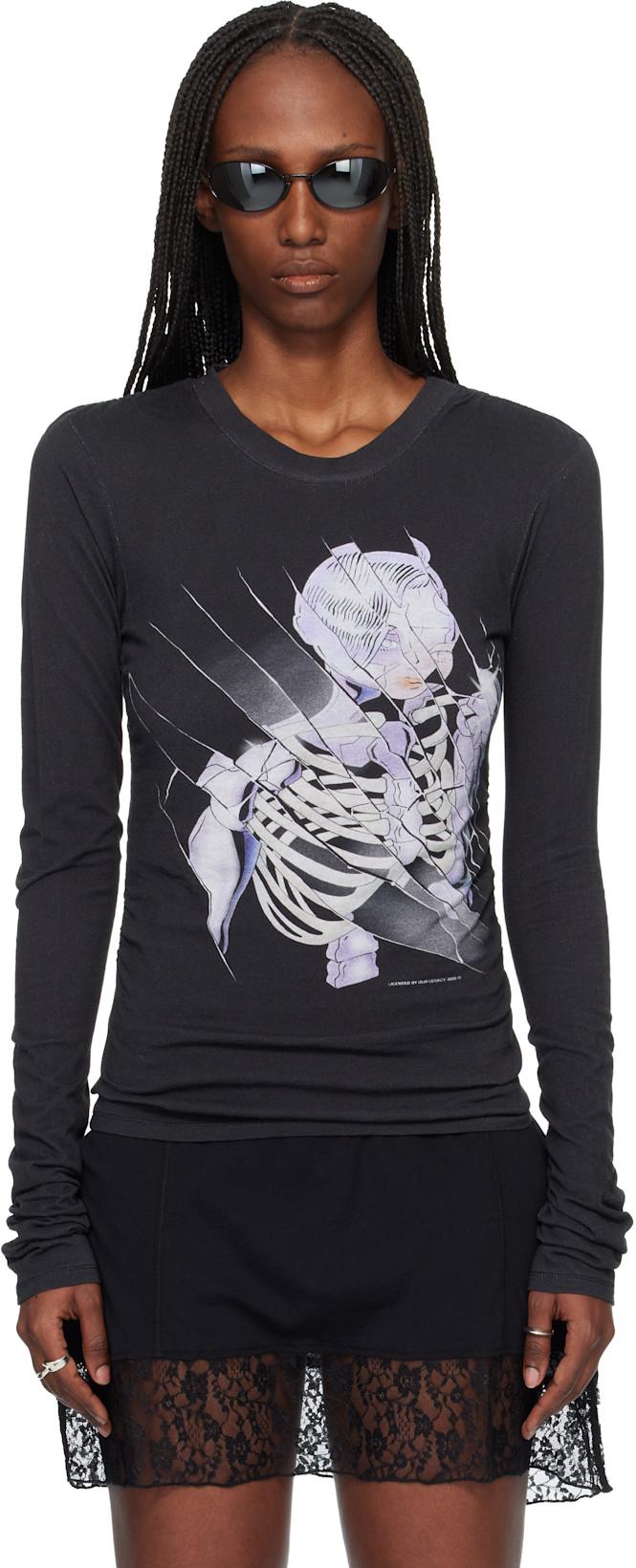 Black Strain Slim Longsleeve T-shirt by OUR LEGACY