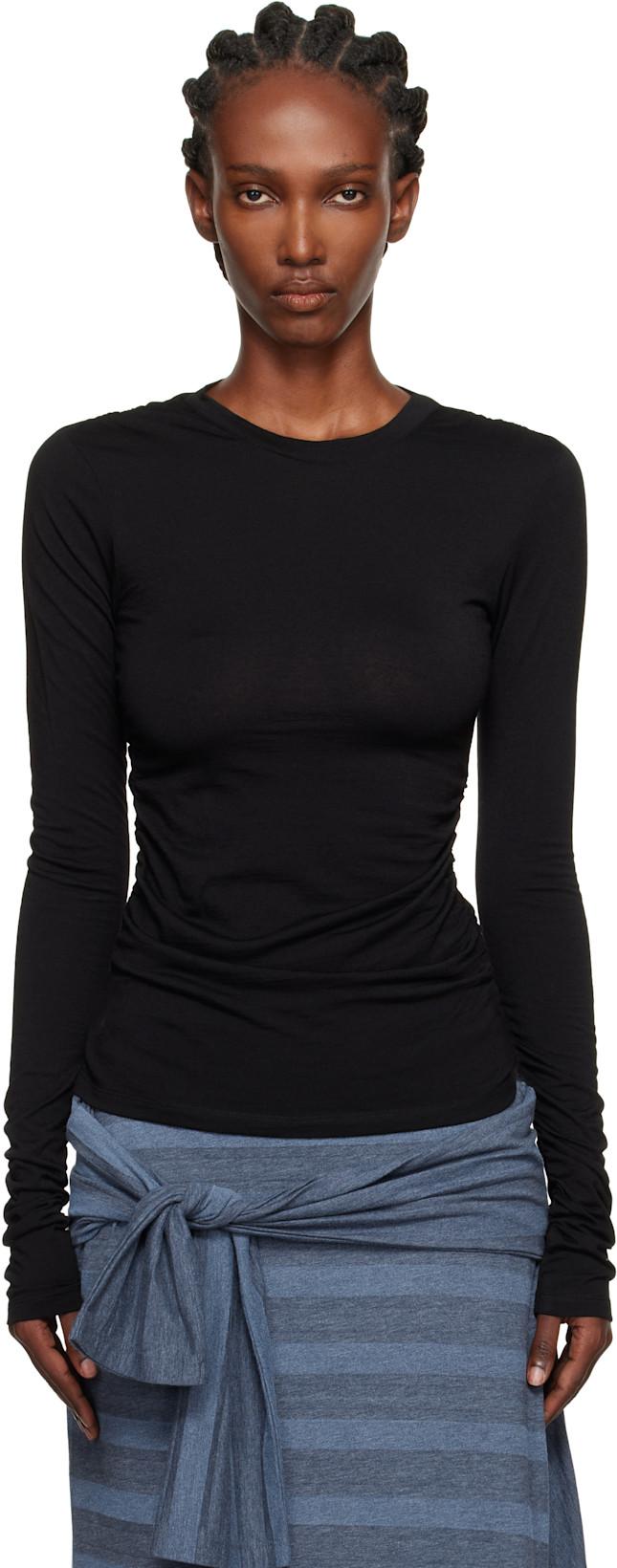 Black Strain Slim Longsleeve T-shirt by OUR LEGACY