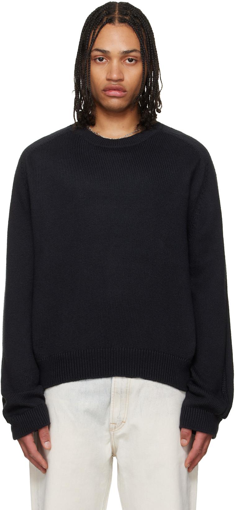 Black True Roundneck Sweater by OUR LEGACY