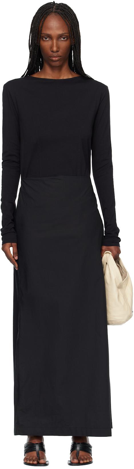 Black Twisted Maxi Dress by OUR LEGACY