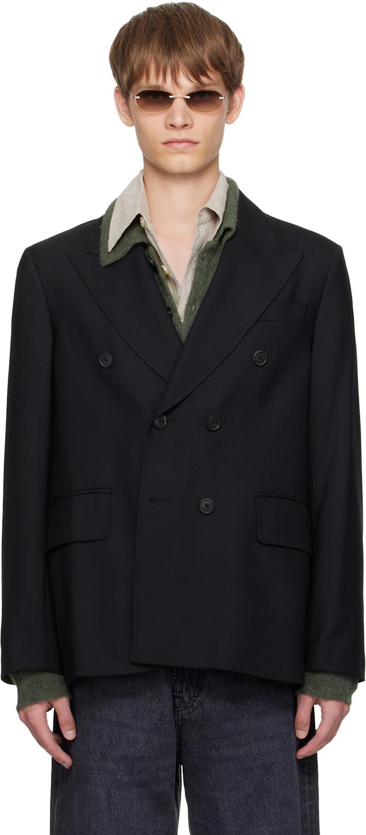 Black Unstructured DB Blazer by OUR LEGACY